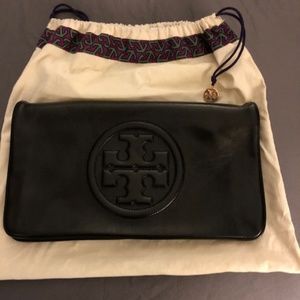 Tory Burch Reva Black Clutch